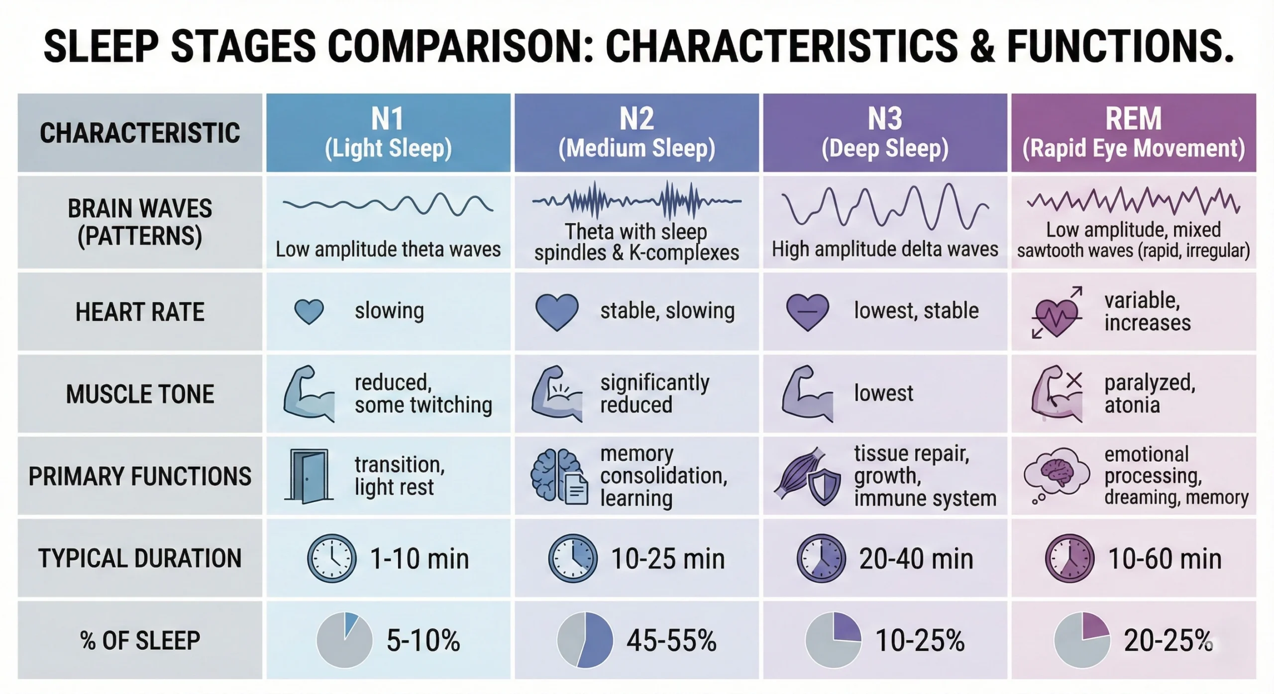 Bar chart showing relative effect sizes of different sleep interventions with temperature, exercise, and alcohol elimination showing largest impacts while supplements showing minimal effects